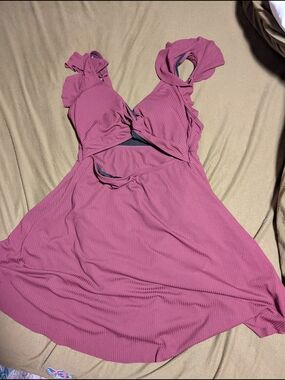 Maternity mauve Swimsuit dress